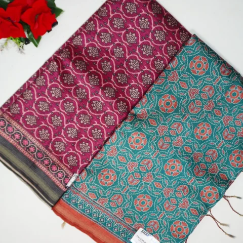 Ajrakh Silk Sarees-MB335(192)