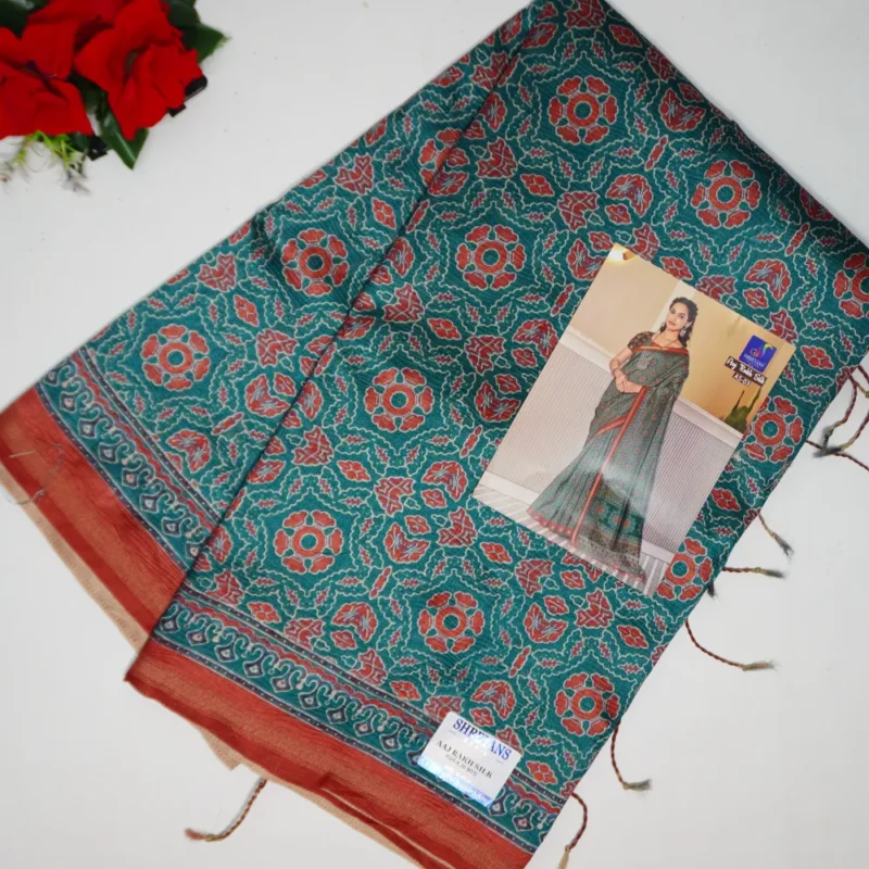 Ajrakh Silk Sarees-MB335(192) - Image 4