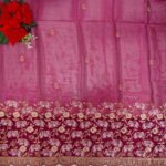 Pure Georgette Bresh paint Sarees-MB334 - Image 2