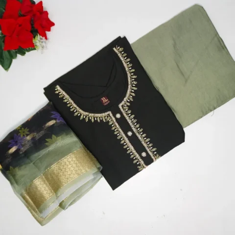 Vatican Silk With Maggam Work Deasigner -MB961