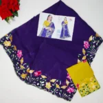 Space Silk With Embroidery Work Sarees-MB361 - Image 4