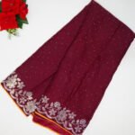 Space Georgette With Stone Work Sarees-MB362 - Image 4