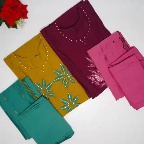 Roman Silk party ware Dresses-MB962(3XL-46 Size)