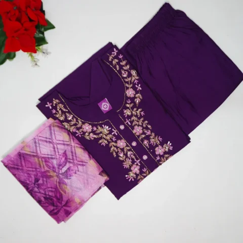 Vatican Silk Dabuji Work Dreses