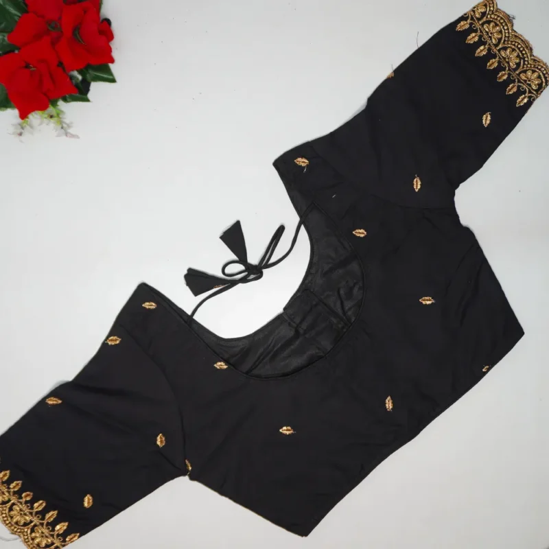 Cotton Designer Cut Work Blouses-B013 - Image 3