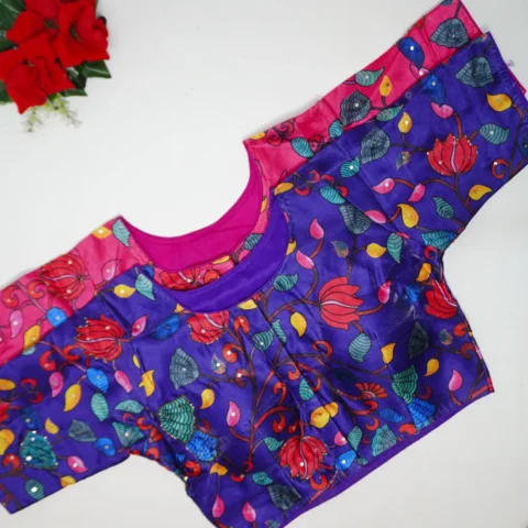 Fantom Silk Boat Neck Blouses-B012