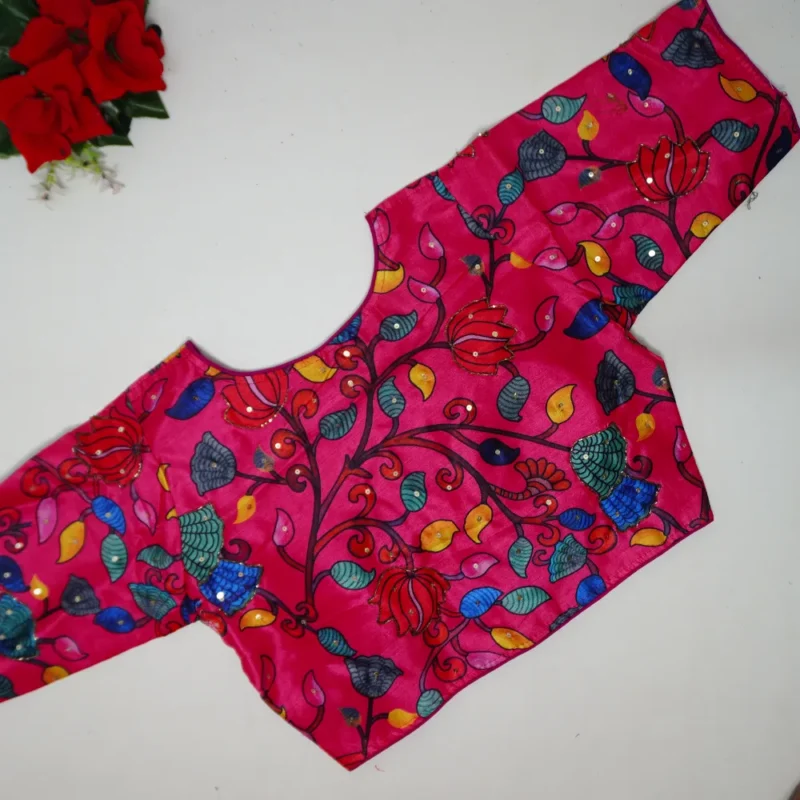 Fantom Silk Boat Neck Blouses-B012 - Image 2