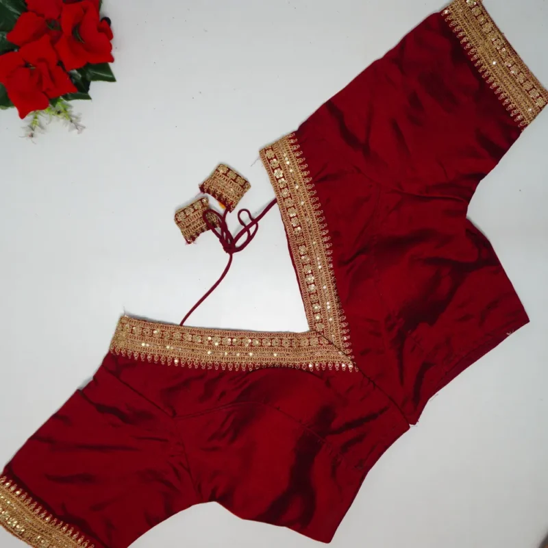 Fantom Silk Vichitra Designer Blouses-B022 - Image 3