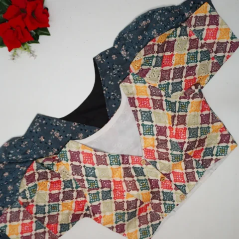 Hakoba Boat Neck Blouses-B009