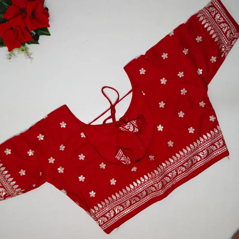 Cotton Designer Blouses-B008 - Image 3