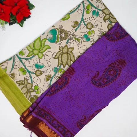 Mangalagiri Nellore Silk Border Sarees-M005