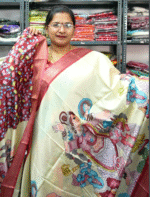 Dola Digital Kalamkari (Peacock Pallu)-MB711 - Image 2