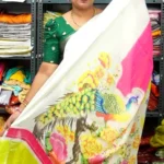 Sreleela Georgette With Viscose (Peacock Pallu) -MB143