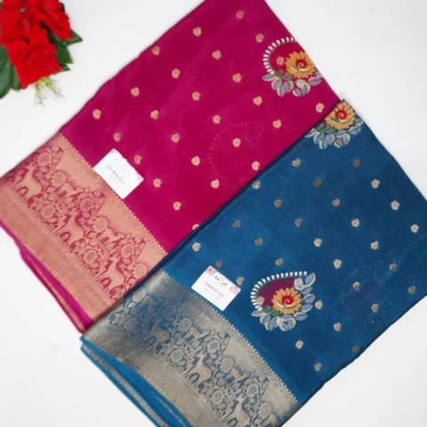 Pure Chinon Silk Sarees-MB4327(434)