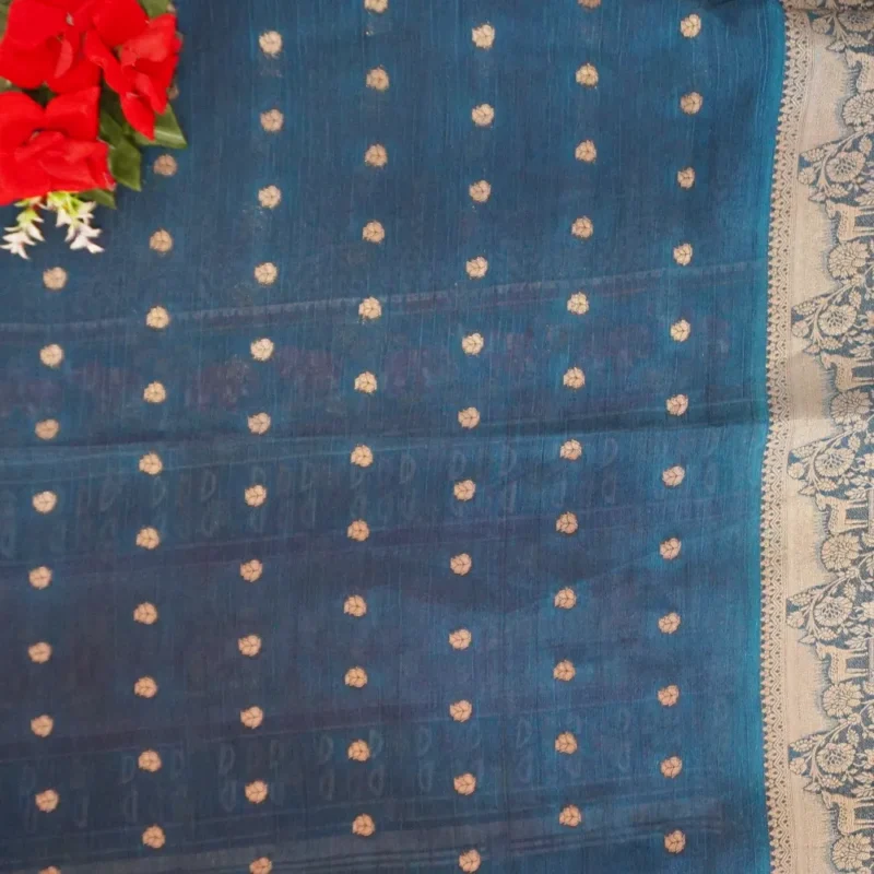 Pure Chinon Silk Sarees-MB4327(434) - Image 2