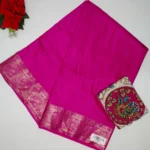 Soft Mysore Pattu With Kalamkari Blouse-MB441 - Image 4