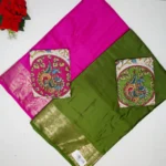 Soft Mysore Pattu With Kalamkari Blouse-MB441