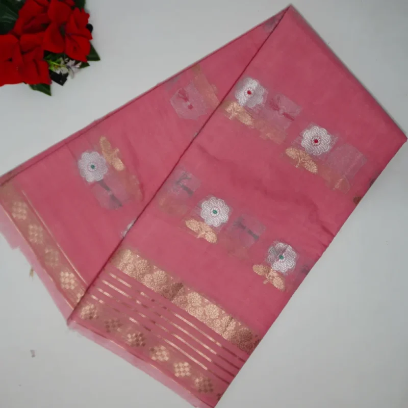 Pure Lenin Fancy In Pattu Sarees-MB322(465) - Image 4