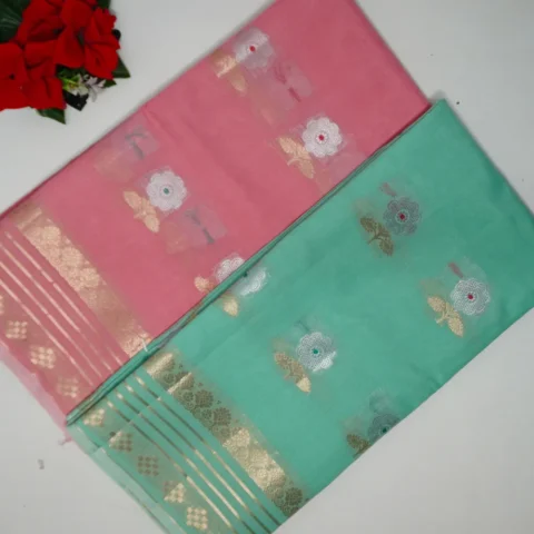 Pure Lenin Fancy In Pattu Sarees-MB322(465)