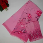 Digital Georgette With Work Blouse-MB489 - Image 4