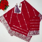 Silver special Rangoli Georgette Work Sarees -MB495 - Image 4