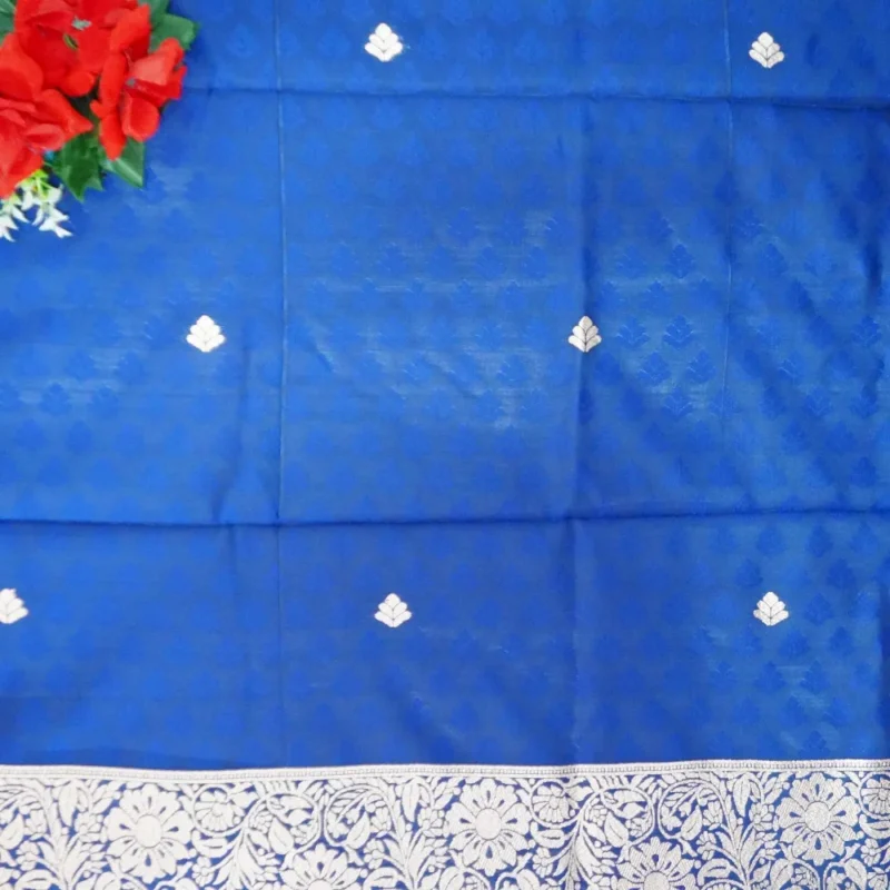 Copper Work Soft Benarus Silk Sarees-MB542(521) - Image 3
