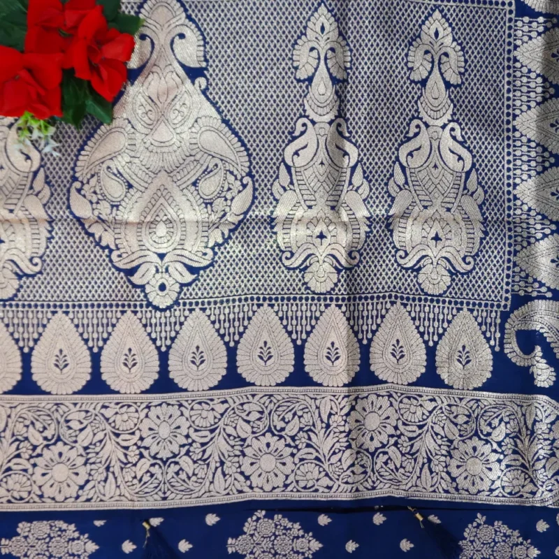 Copper Work Soft Benarus Silk Sarees-MB542(521) - Image 2