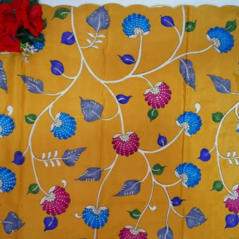 Gold Space Penkalamkari Blouse Peaces