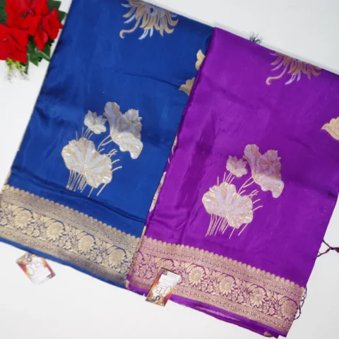 Russain Crape Silk Sarees-MB537(550)