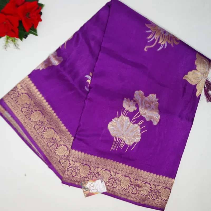 Russain Crape Silk Sarees-MB537(550) - Image 4