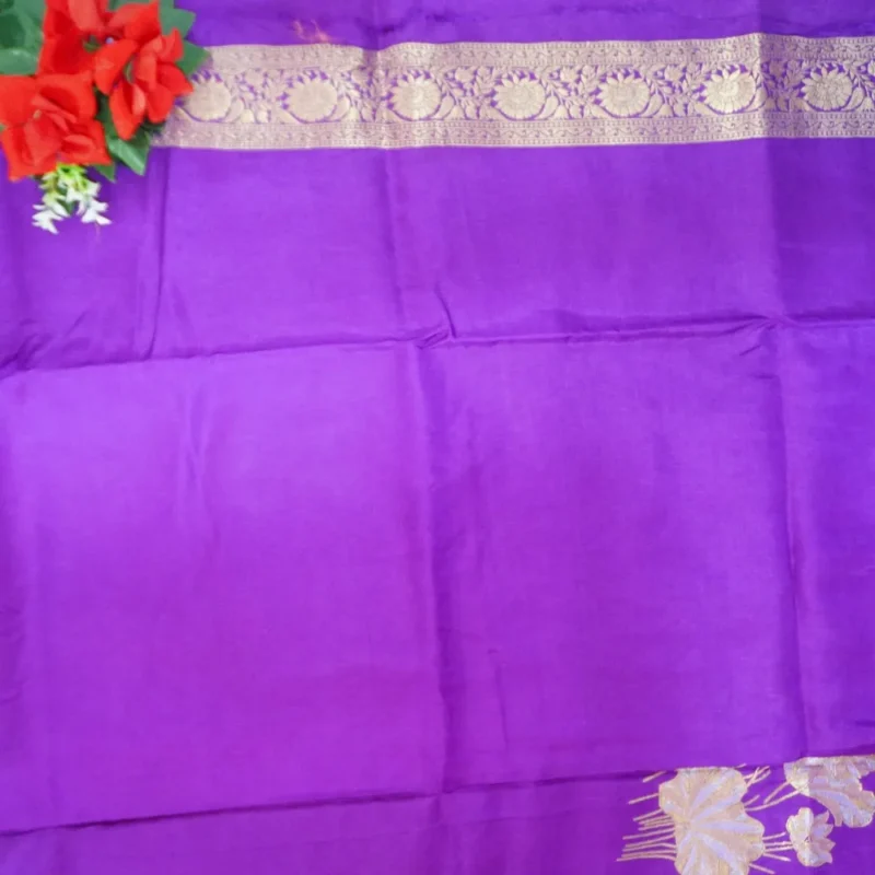 Russain Crape Silk Sarees-MB537(550) - Image 2