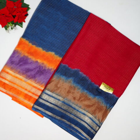 Chanderi Gap Border Sarees-MB311(559)
