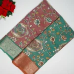 Pen Kalamkari Milky Crape Sarees-MB573