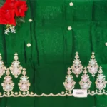 Pure Satin Crushed Party Ware Sarees-MB593 - Image 3