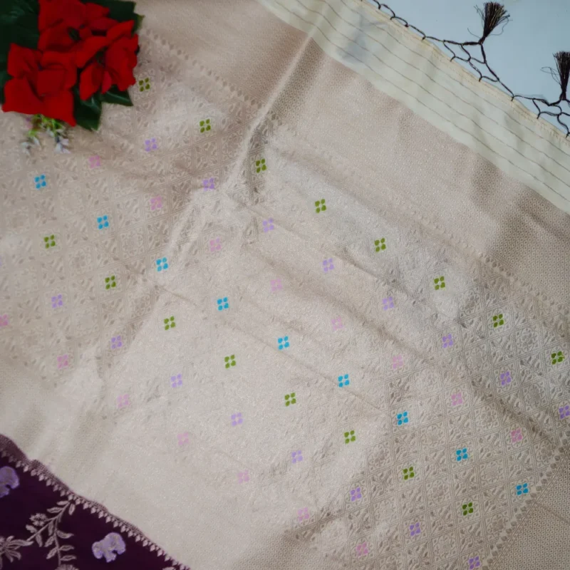 Kalamkari Raw Mango Sarees-MB532(605) - Image 3