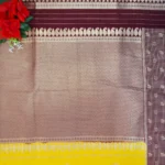 Handloom Raw Mango Checks Border-MB606 - Image 2