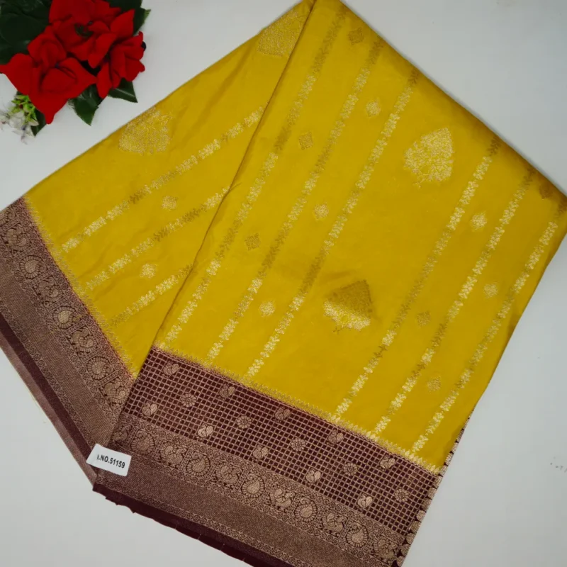 Handloom Raw Mango Checks Border-MB534(606) - Image 4