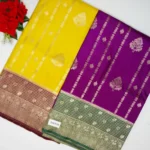 Handloom Raw Mango Checks Border-MB606