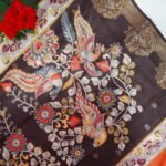 Soft Jacquard Border Sarees-MB611(Rust Orange) - Image 2