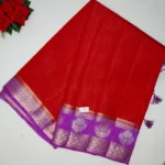 Mangalagiri Checks Raw Mango Sarees -MB517 - Image 4