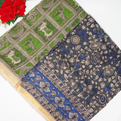 Pure Mangalagiri Kalamkari Kota Sarees-MB265(1-25)