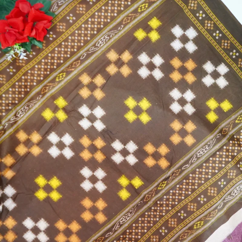 Maguva Musleen cotton Temple Border Sarees-MB636 - Image 3
