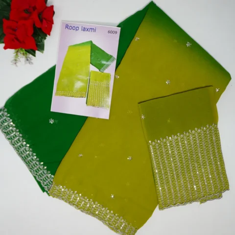Space Silk Dual Colour Cut Work Sarees-MB768(738)