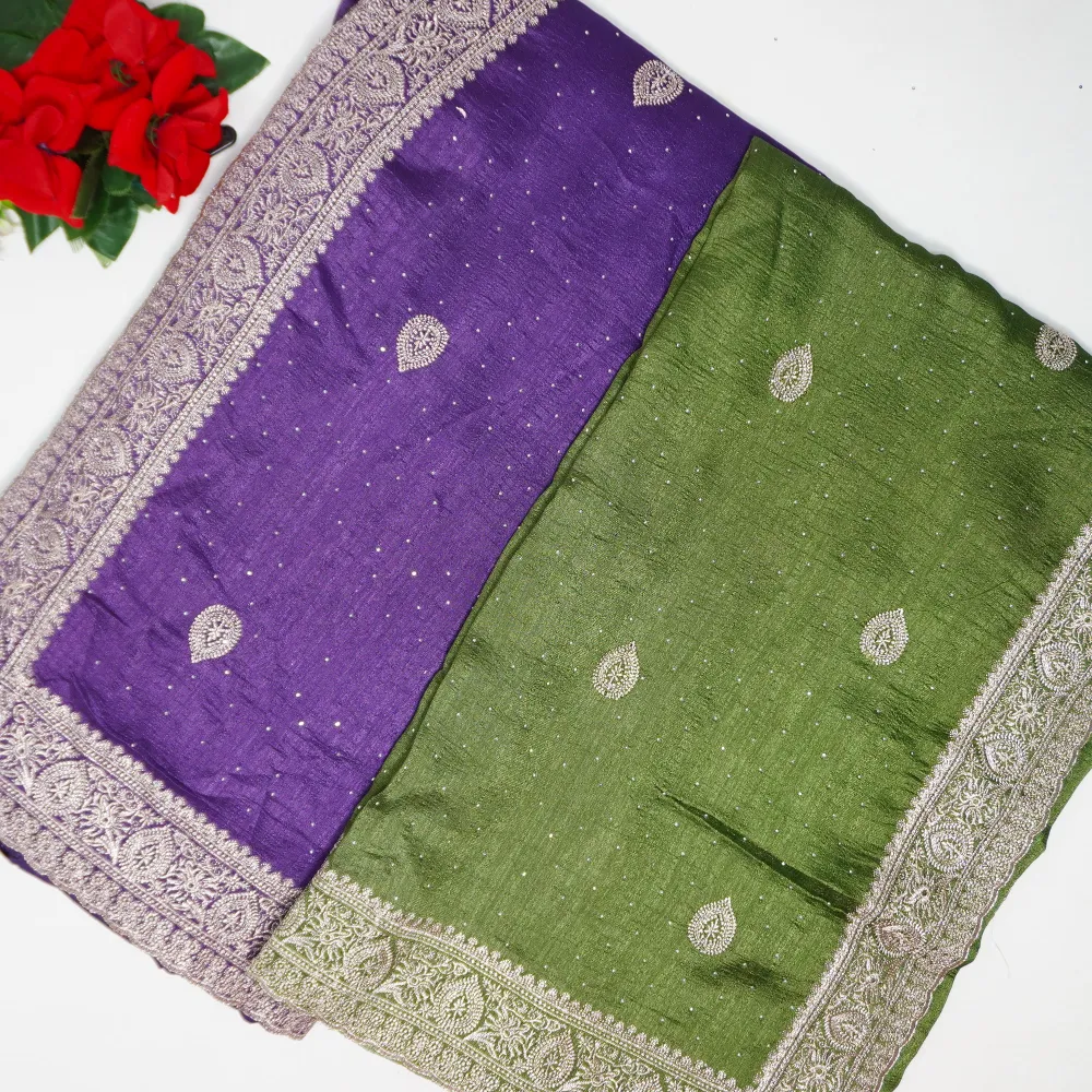 658 (6) Space Silk Georgette Sarees-MB658 - Image 1