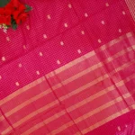 Mangalagiri Checks Peacock Silk Sarees-MB660 - Image 2