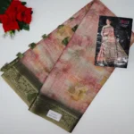 Pure Lenin Tissue Digital Sarees-MB666