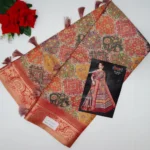 Pure Lenin Tissue Digital Sarees-MB667