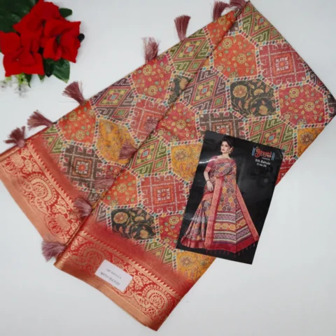 Pure Lenin Tissue Digital Sarees-MB767(667)