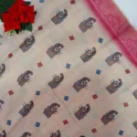 Pure Lenin Tissue Digital Sarees-MB668 - Image 3