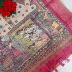 Pure Lenin Tissue Digital Sarees-MB668 - Image 2